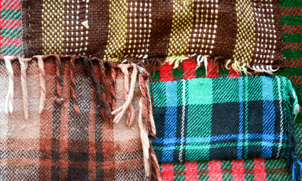 A collection of different colorful textile materials.
